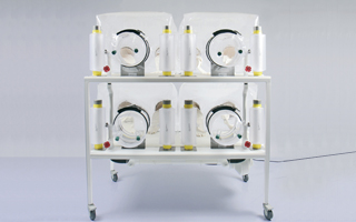 Class Biologically Clean quad, flexible film isolator system is our four independent isolators in one footprint that allows you to conduct four different experiments at one time.